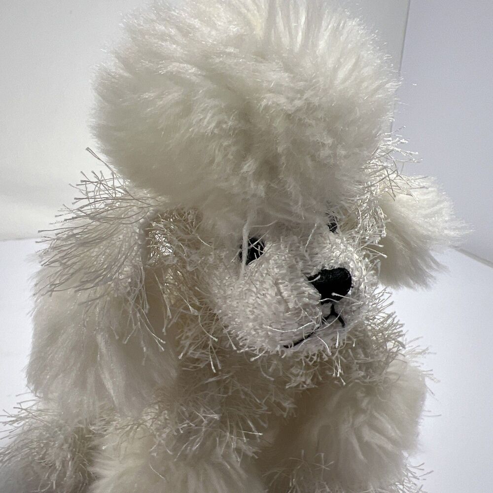 GANZ Webkinz Poodle HM014 White Plush 8'' Stuffed Animal Toy No Code
